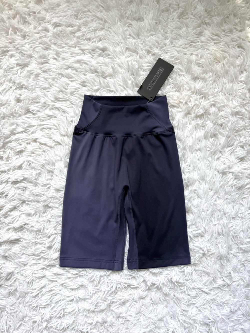 Alphalete Deep Navy High-Rise Bike Shorts